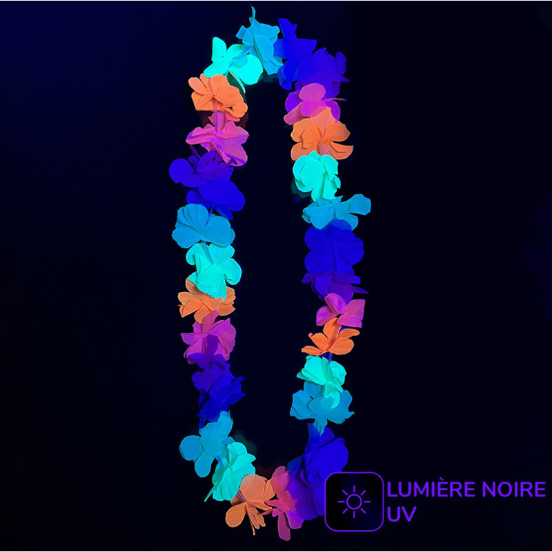 Collier Hawaïen Multicolore Néon