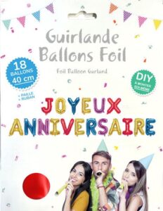 Guirlande de Ballons âJoyeux Anniversaireâ 40 cm