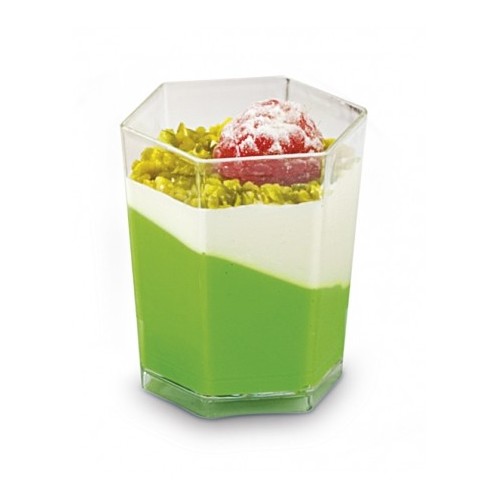 Verrine transparente hexagonale 5cl (x60)