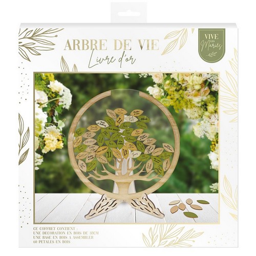 Livre d'or arbre de vie 38x6cm