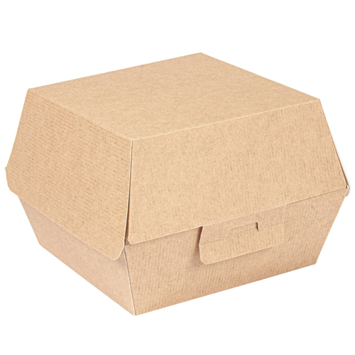 boites hamburger "the pack" 14,4x13,6x9,2cm naturel carton ondulé nano-micro