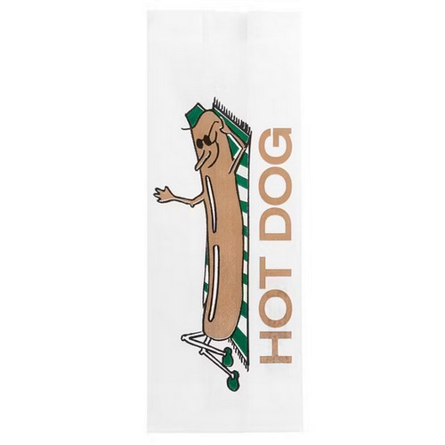 Sacs hot dog blanc parch. ingraissable 7+5x18cm