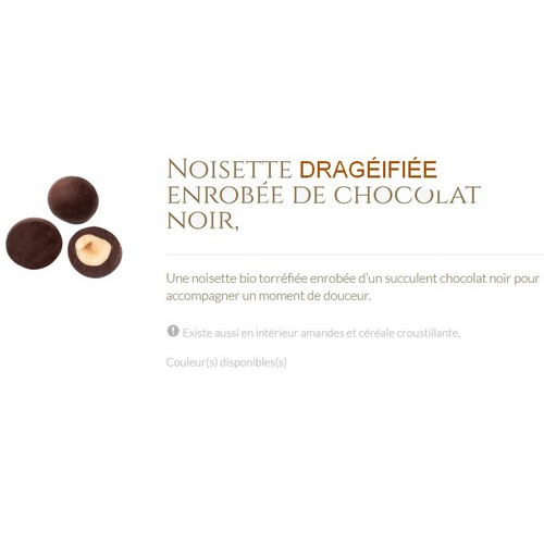 Noisette dragéifiée