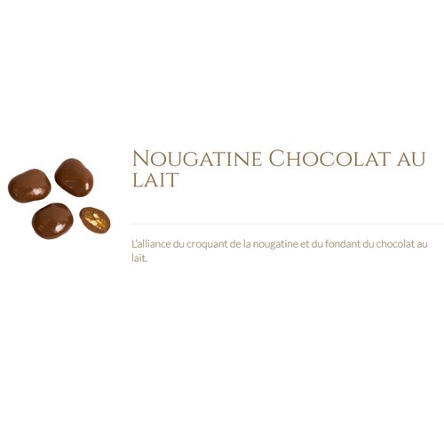 Carré de nougatine au chocolat au lait