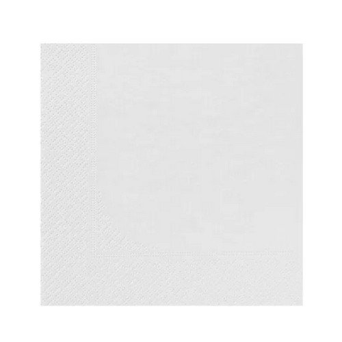 Serviettes ouate lisse Blanches 2 feuilles 30x30cm