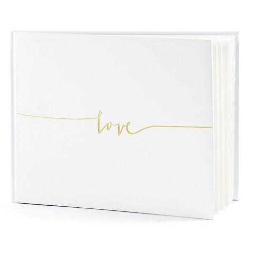 Livre d’or blanc “Love” Or 24x18,5cm