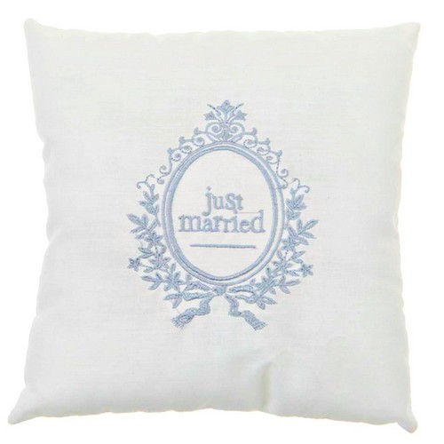 Coussin pour Alliances “Just Married” 18x18cm