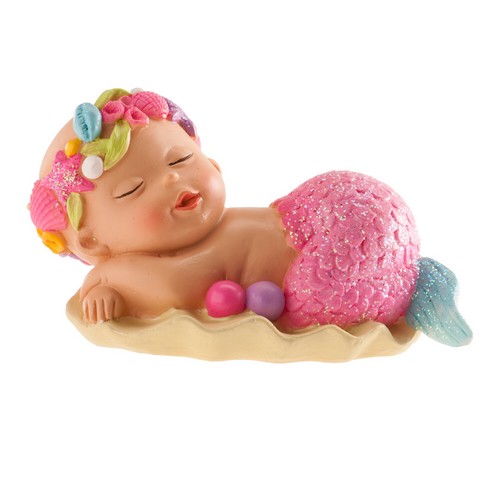 Figurine de Gâteau Baptême Fille Petite Sirène 10 cm