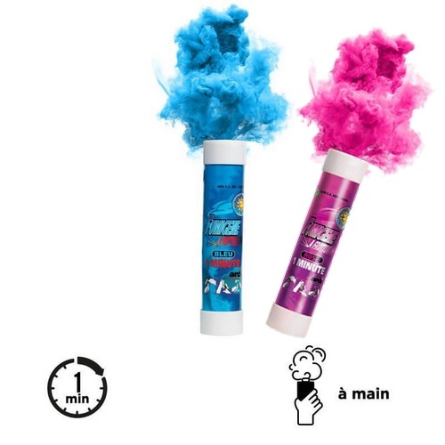 Fumigène a frottoir rose & bleu 1min