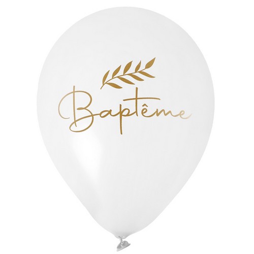 Ballons “Baptême” Ø30cm par 6