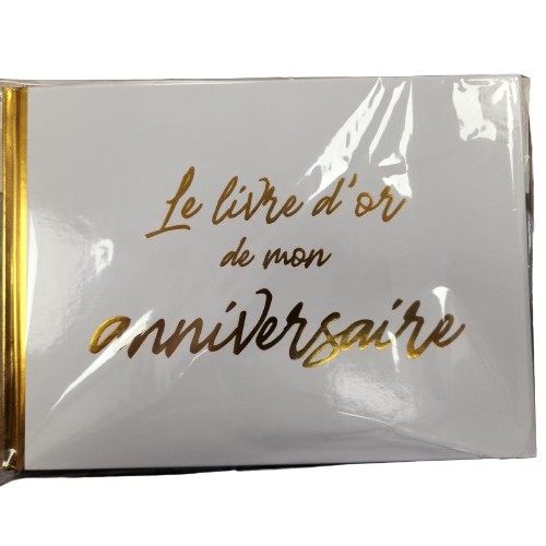 Le livre d'or de mon anniversaire 21,5cm x 15cm or et rose gold