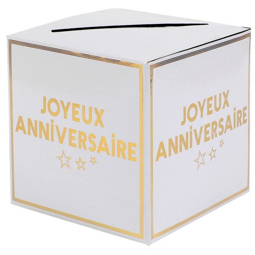 Tirelire Star d’un Jour or Joyeux Anniversaire 20cm