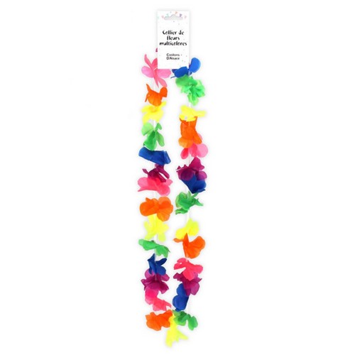 Collier Hawaïen Multicolore Néon