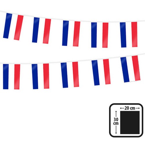 Guirlande PE 20 Drapeaux 20 x 30cm FRANCE 10m