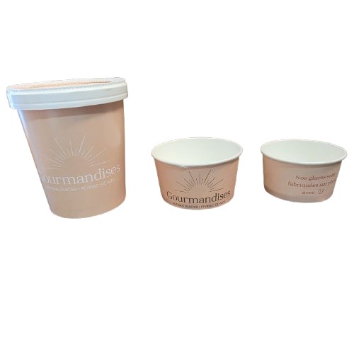 Pots à glaces personnalisés Gourmandises